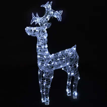 vidaXL Renne de décoration de Noël 90 LED 60x16x100 cm Acrylique 3