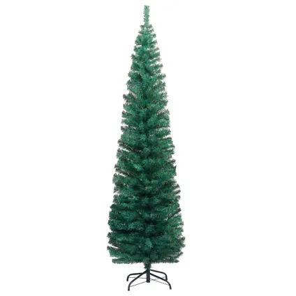 VidaXL kunstkerstboom met standaard smal 180cm PVC groen 2