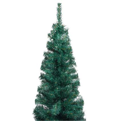 VidaXL kunstkerstboom met standaard smal 180cm PVC groen 3