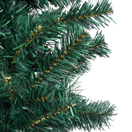 VidaXL kunstkerstboom met standaard smal 180cm PVC groen 4