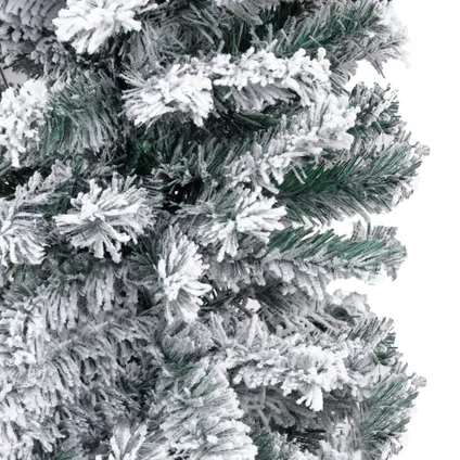 vidaXL Kunstkerstboom met sneeuw smal 180 cm PVC groen 4