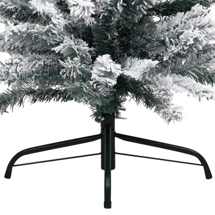 vidaXL Kunstkerstboom met sneeuw smal 180 cm PVC groen 5