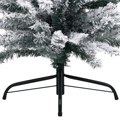 vidaXL Kunstkerstboom met sneeuw smal 240 cm PVC groen 5