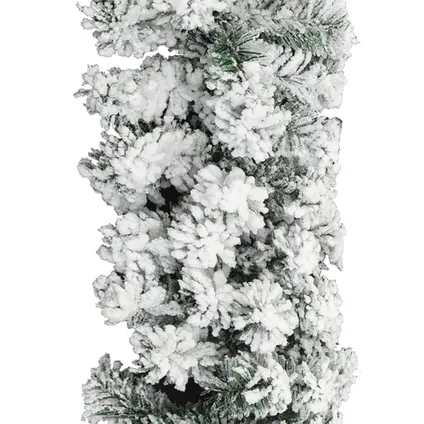 vidaXL Kerstslinger met sneeuw 10 m PVC groen 3