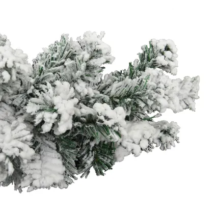 vidaXL Kerstslinger met sneeuw 10 m PVC groen 4