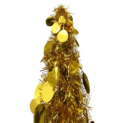 vidaXL Kunstkerstboom pop-up 120 cm PET goudkleurig 2