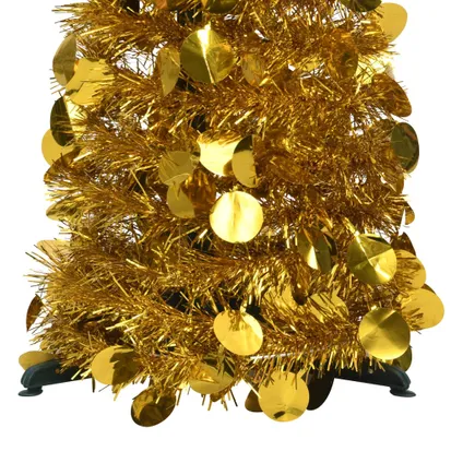 vidaXL Kunstkerstboom pop-up 120 cm PET goudkleurig 3