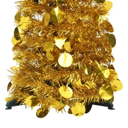 vidaXL Kunstkerstboom pop-up 150 cm PET goudkleurig 3