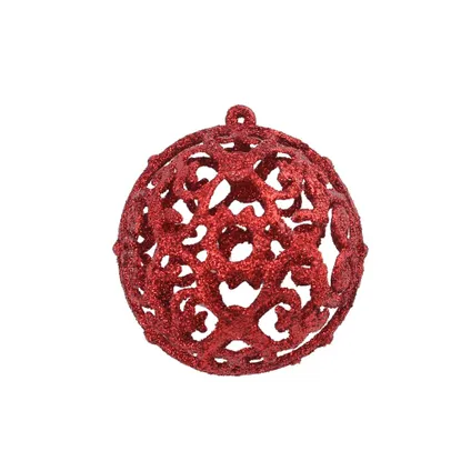 vidaXL 100-delige Kerstballenset 3/4/6 cm rood 3