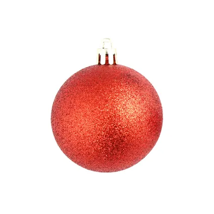 vidaXL 100-delige Kerstballenset 3/4/6 cm rood 9