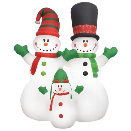 vidaXL Kerstsneeuwpoppen Santa Family opblaasbaar LED IP44 240 cm 2