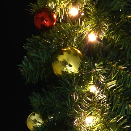 vidaXL Kerstslinger versierd met kerstballen en LED-lampjes 10 m 5