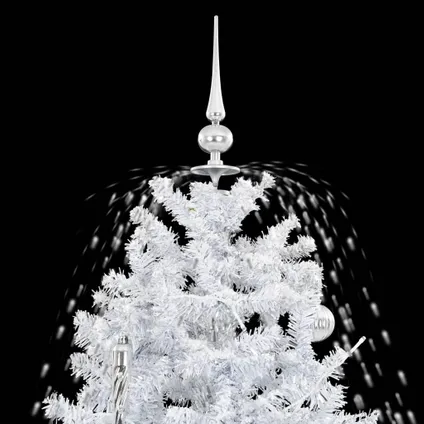 vidaXL Kerstboom sneeuwend met paraplubasis 190 cm wit 4