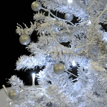 vidaXL Kerstboom sneeuwend met paraplubasis 190 cm wit 7