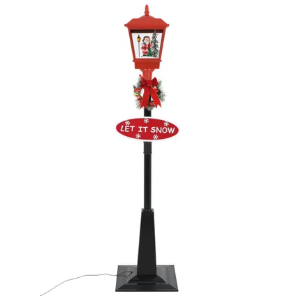 vidaXL Lampadaire de Noël avec Père Noël 180 cm LED 3