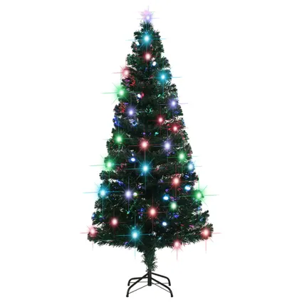 vidaXL Kerstboom met LED en standaard 180 cm glasvezel 3