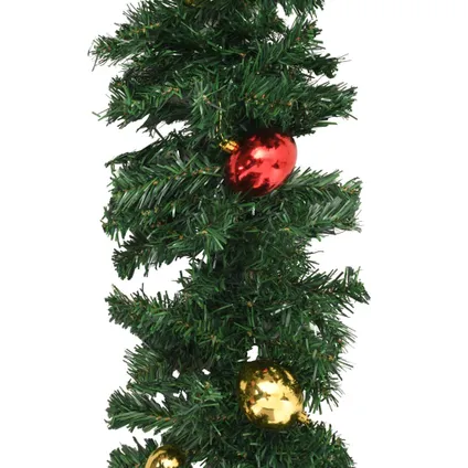 VidaXL kerstslinger versierd met kerstballen 20 m 5
