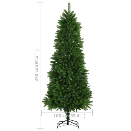VidaXL kunstkerstboom met levensechte naalden 240cm groen 5