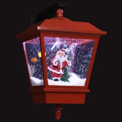 vidaXL Kerstwandlamp met LED-lampjes en kerstman 40x27x45 cm rood 6