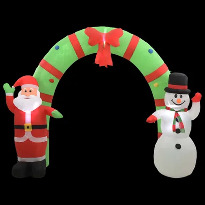 vidaXL Kerstboog kerstman en sneeuwpop opblaasbaar LED 223 cm 3