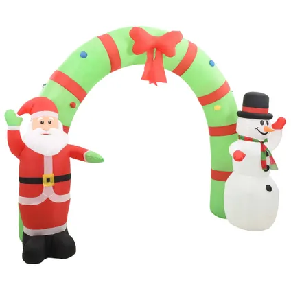 vidaXL Arche gonflable avec Père Noël et bonhomme de neige LED 4