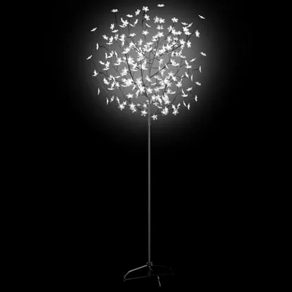 VidaXL kerstboom 200 LED lampjes koud wit licht kersenbloesem 180cm  3