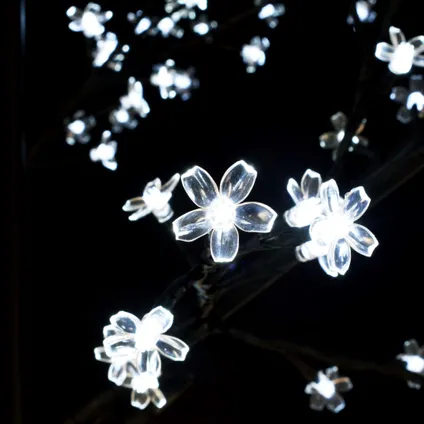 VidaXL kerstboom 200 LED lampjes koud wit licht kersenbloesem 180cm  5