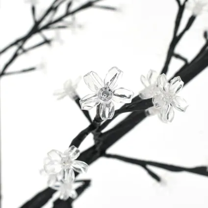 vidaXL Sapin de Noël 200 LED blanc bleu Cerisier en fleurs 180 cm 5