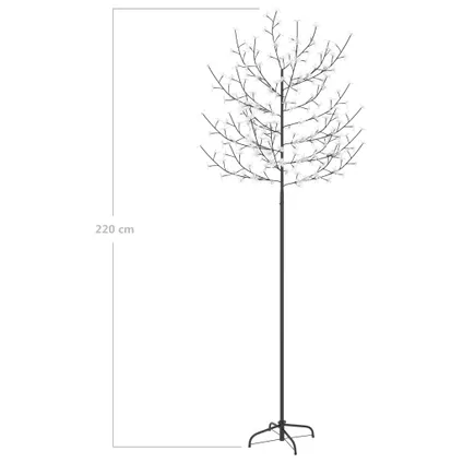 vidaXL Kerstboom 220 LED's warmwit licht kersenbloesem 220 cm 10