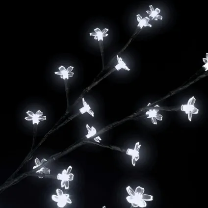 vidaXL Sapin de Noël 220 LED blanc froid Cerisier en fleurs 220 6