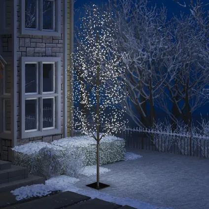 vidaXL Kerstboom 1200 LED's koudwit licht kersenbloesem 400 cm 2