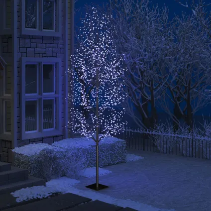 vidaXL Sapin de Noël 1200 LED bleu Cerisier en fleurs 400 cm 2