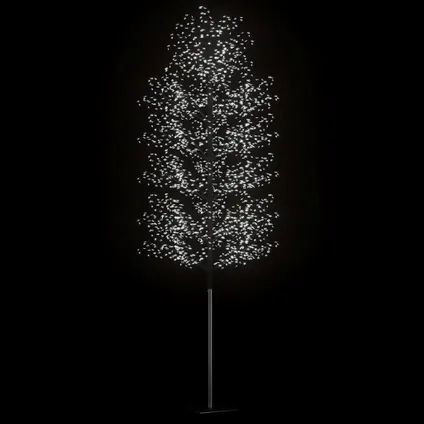 vidaXL Sapin de Noël 2000 LED blanc froid Cerisier en fleurs 500 4