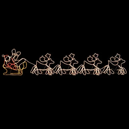 vidaXL Cordon lumineux de Noël 4 rennes et traîneau 1548 LED 2
