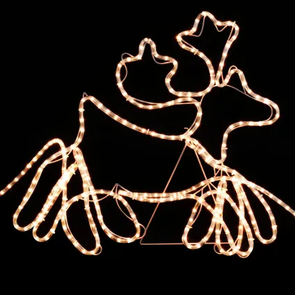 vidaXL Cordon lumineux de Noël 4 rennes et traîneau 1548 LED 3