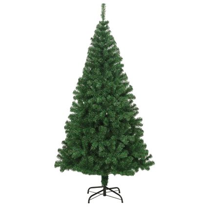 VidaXL Kunstkerstboom met dikke takken 180 cm PVC groen
