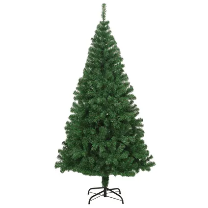 vidaXL Kunstkerstboom met dikke takken 180 cm PVC groen 2