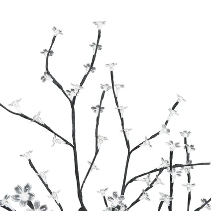 vidaXL Sapin de Noël 128 LED blanc chaud Cerisier en fleurs 120 4