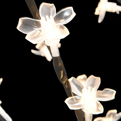 vidaXL Sapin de Noël 128 LED blanc chaud Cerisier en fleurs 120 6