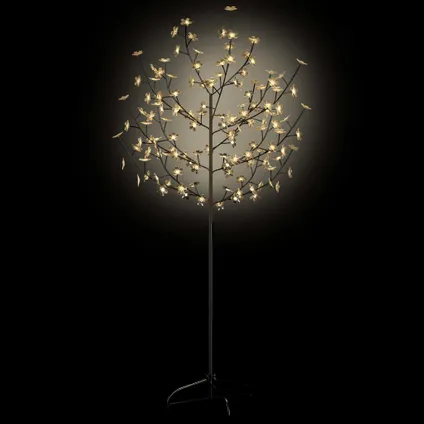 vidaXL Kerstboom 120 LED's warmwit licht kersenbloesem 150 cm 4