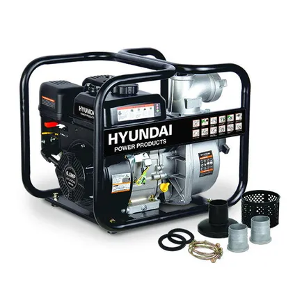 Pompe à eau Hyundai essence 196cc/6,5cv noir