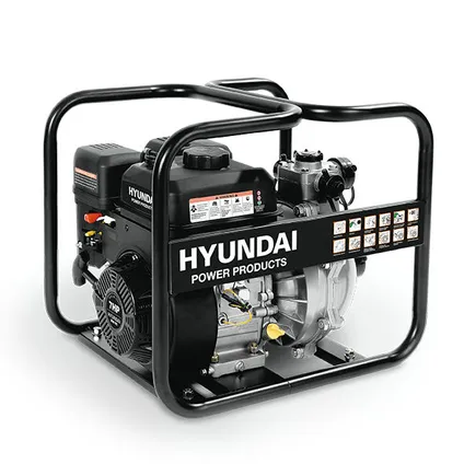 Hyundai waterpomp benzine 208cc/7pk met hogedrukfunctie zwart 2