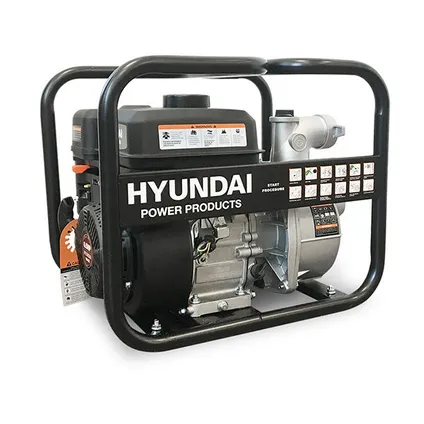 Pompe à eau Hyundai essence 196cc/6,5cv chimique noir