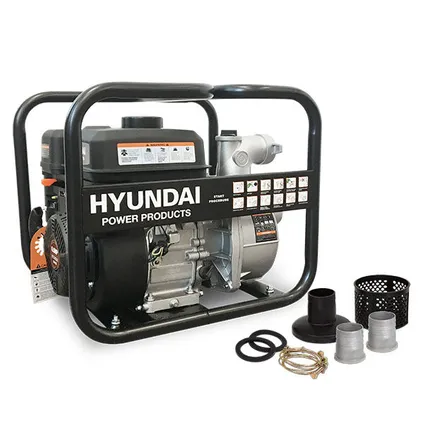 Pompe à eau Hyundai essence 196cc/6,5cv chimique noir 3
