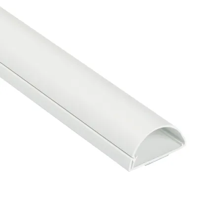 Goulotte D-Line auto-adhésive demi-rond 50x25mm 1.5m blanc 5