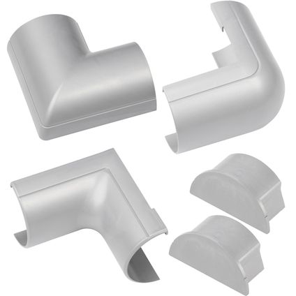 D-Line verbindingen set clip-over voor kabelgoot 50x25mm aluminium optiek