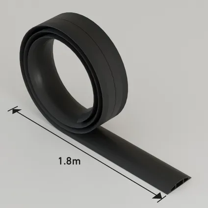 D-Line kabelbrug rubber vloergoot 60x12mm 1,8m zwart 9