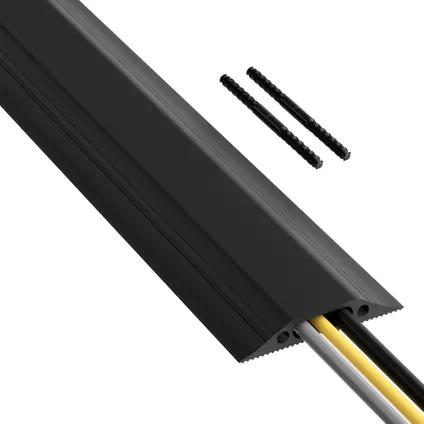 D-Line kabelbrug rubber vloergoot 83x14mm 1,8m zwart 2
