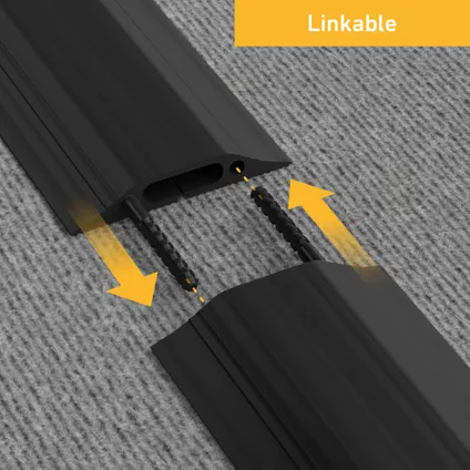 D-Line kabelbrug rubber vloergoot 83x14mm 1,8m zwart 3