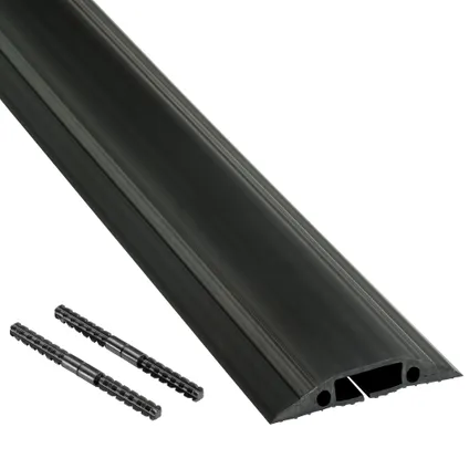 Passage plancher raccordable D-Line 83x14mm 1,8m noir 4